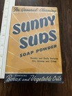 Vintage Sunny Suds Soap Powder Box 