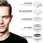 Waterproof Facial Cleansing Spin Brush Set Black 5 Exfoliating Brush Heads