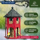 Kingsyard Metal Bird Feeder For Outdoor Hanging  Wild Bird Feeders With Circular