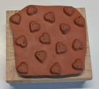 Wood rubber Stamp Hearts Abound Falling Hearts