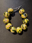 10 Millefiori Glass Trade Beads -   b1181  Handmade Rare - 14x14mm