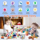 Montessori Baby Toy Sorting Stacking Learning Toys Wooden Building Blocks  Xy   