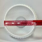 Vntg Hobnail Milk Glass Ruffle Top Lampshade 6 5    Fitter  3 Available Mint Cond