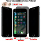 9h Privacy Anti-spy Tempered Glass Screen Protector For Iphone X 6 7 8 Plus