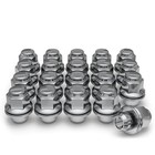 M12x1 50 Solid Piece Factory Mag Style Lug Nuts 20 Pack Chrome 1 47  Standard