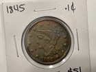 1843 Large Cent Braided Hair Penny 1c 1 Cent Nice Coin 