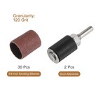 30 Pcs 3 4 Inch Sanding Sleeves Set 120 Grit With 2 Pcs 6mm Mandrels