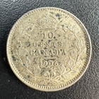 1906 Silver Canadian Dime Ten Cents 10c Coin King Edward Vii