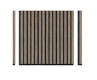 4 Pack Artika 24sat-so-wnc1bl Sonolok Acoustic Slats Panel Set In Walnut New