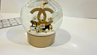 Chanel 2023 Vip Gift Crystal Ball Snow Globe Limited Edition Gold Authentic