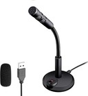 For Pc Desktop Laptop Computer Mini Condenser Microphone Usb Stand Recording Mic