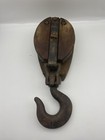 Two Vintage Boat Pulley Wood And Cast Iron