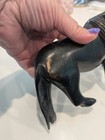 Vintage African Ebony Wood Lion - 3-15 16  Long  Hand Carved 