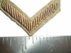 Original Wwi Us Army Gold Bullion War Service  overseas  Wool Chevron Patch