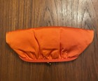 Vintage Orange Satin Clutch Purse With Gloves  Wrist Length  One Size  Formal