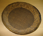 Antique Old Northwest Us Coast Native Hazel Twine Coiled Grass Winnowing Basket