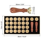 Alphabet Wax Seal Stamp Kit 26 Letters A-z Sealing Wax Stamp With 2pcs Handle
