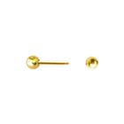 14k Solid Yellow Gold 14ga Nipple Ring Tongue Barbell 12mm Bar Piercings Jewelry
