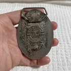 Vintage 1983 Kansas City Southern Lines Safety Award Belt Buckle - Solid Brass