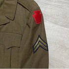 Vintage Ww2 Jacket Us Army Wool Cropped Ike Coat 50s W patches 42s Mcm