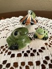 3 Miniature Frog Figurines  Vtg  Includes Tonala Mexico Pottery  Mushroom Read