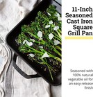 Lodge Cast Iron Chef Collection Square Grill Pan  Pre-seasoned - 11 In