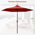 9ft Patio Solar Umbrella Led Patio Market Steel Tilt W  Crank Outdoor Orange