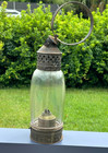 Beautiful Eastern Railroad Fixed Globe Wristlet Type Tin Lantern Etched  e r r  