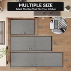 Black Kitchen Rugs Mats For Floor Area Rug Non Slip Washable Decor 17x30 Inch