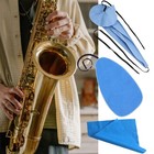 Alto tenor soprano Saxophone Cleaning Swab Kit  Microfiber Sax Blue