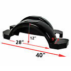 Glossy Black 2 Single Axle Trailer Fenders For 13  Wheels Tires Skirt Boat Pair