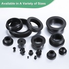 2pack 2-1 4 Inch Drill Hole 1-3 4 Inch Id Silicone Rubber Grommets  black  