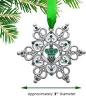Irish Christmas Ornament Claddagh Snowflake  Filigree Metal Celtic Holiday