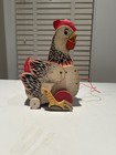 Vintage Fisher-price    the Cackling Hen    Wooden Pull Toy  120     Works     1950s
