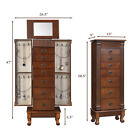 Jewelry Cabinet Armoire Box Storage Chest Stand Organizer Wood Christmas Gift