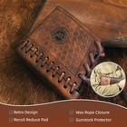 Tourbon Vintage Leather Rifle Recoil Pad Gun Butt Protector Shotgun Stock Cover