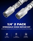 2x Hydraulic Hose Repair Kits - 1 4 Id 2-wire Hose Reusable Field Repair Fitting