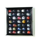 Case Wall Cabinet Pocket Pro Mini Helmets Display Holder Wood Rack Uv Protected