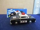 Vintage 1970 Friction Police Car  Pressed Tin Litho In Original Box  Non Working