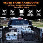  4    X 4    Large Cargo Net For Pickup Truck Bed Stretches To 7  X 7  For Truck 
