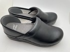 Dansko  Black Leather Clogs Womens Size 36 6 Professional Nurse Slip On Shoe