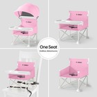 4-in-1 Portable Baby Chair  Foldable Toddler Booster Seat  Pink