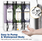 Dispensador De Jabon Triple Para Pared Acondicionador Y Gel De Ducha Champ   New