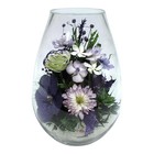 Fiora Flower Elegant Orchid Arrangement In Glass Vase   Preserved Real Frost