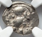Gaul Aedui Ancient France 100-50 Bc Celtic Celt Julius Caesar Silver Coin Ngc Vf