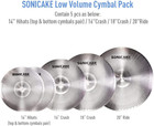 Low Volume Cymbal Pack Quiet Cymbal Set 14 hi-hats 16 crash 18 crash 20 ride 5 P
