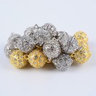 Silver  Gold Plated Strong Magnetic Rhinestone Clasps Round 8mm 9mm 10mm 12mm