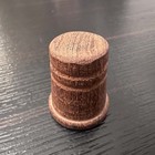 Vintage Hand Carved Wood Thimble Primitive Rustic Sewing Collectible Euc