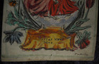 Antique 17th Century Parchment Catholic Prayer Holy Cart Image Jesus Christ  8 