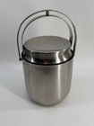 Vintage Alessi Stainless Steel Thermal Ice Bucket W  Polished Copper Interior